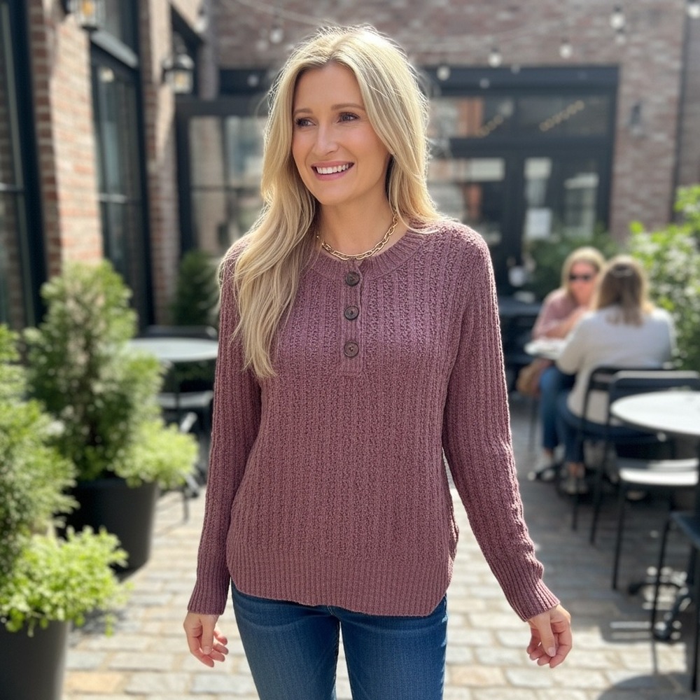 Boston Proper Brow Cable Knit Sweater Size Small